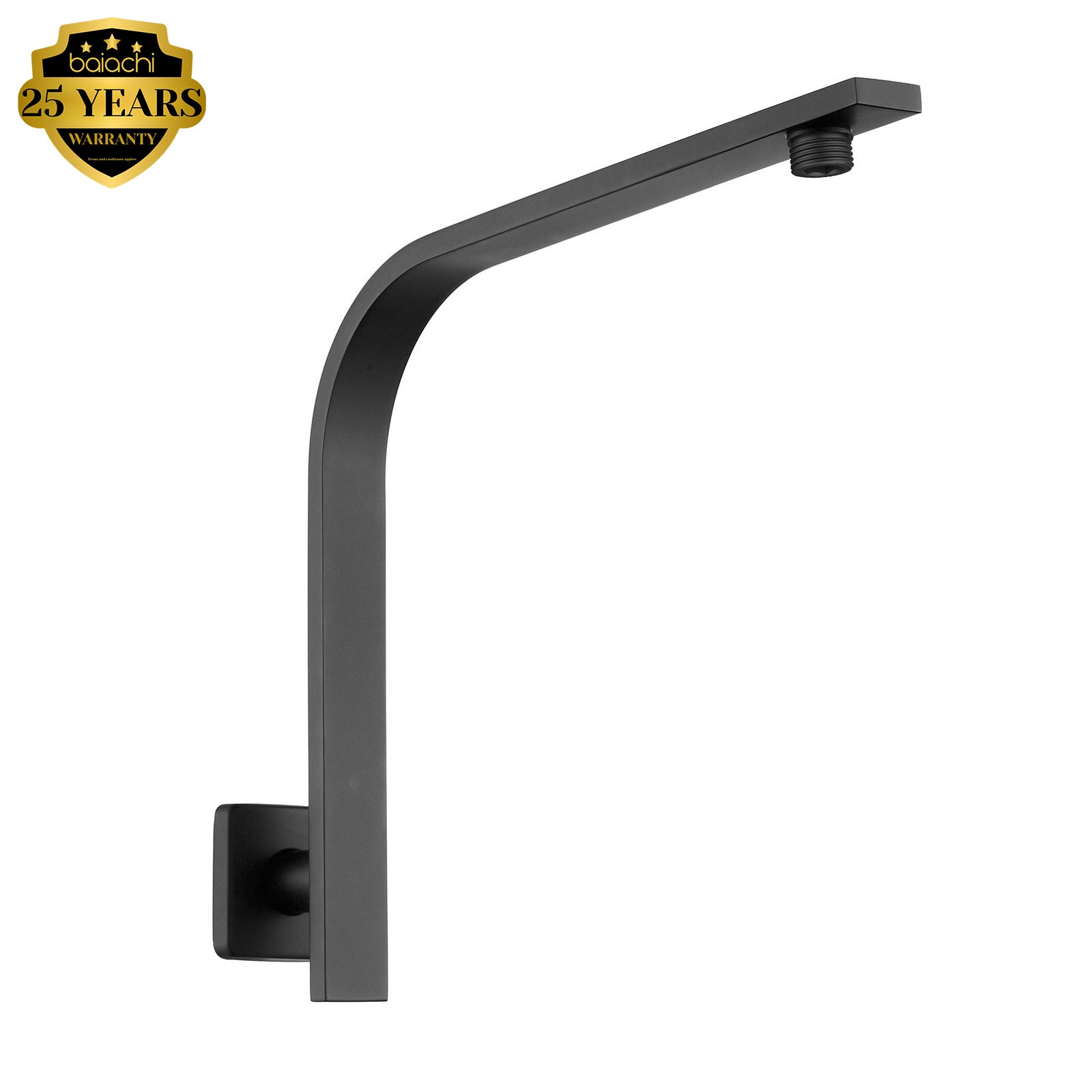 Mackenzie Square High Rise Wall Shower Arm Matte Black