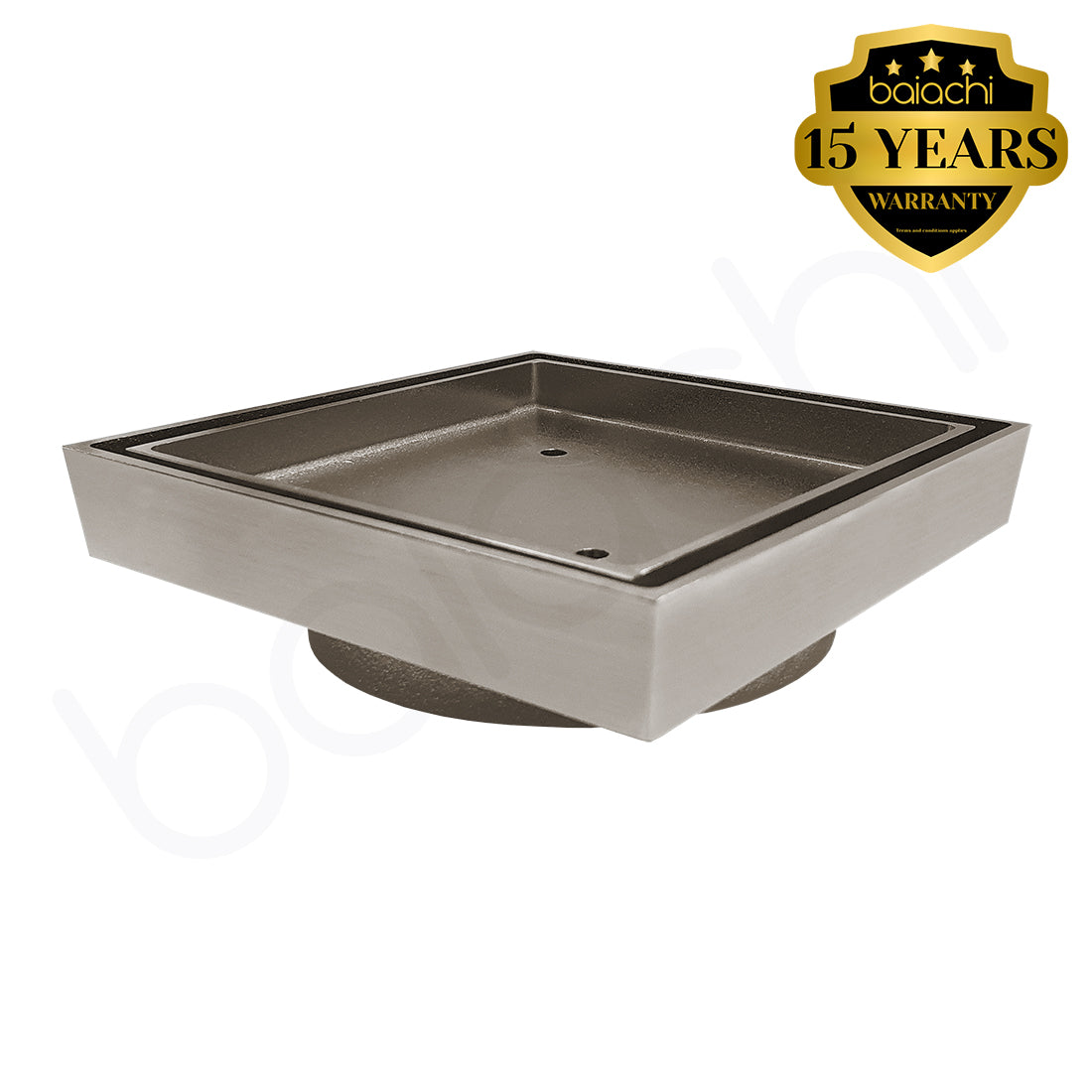 Baiachi 115 x 115mm Square Tile Insert Floor Waste 90mm outlet Antique Brass