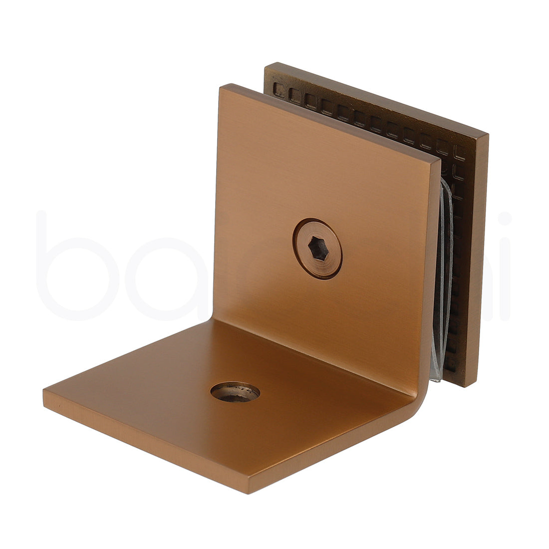 Baiachi 1100mm Curved Fixed Panel Shower Screen Brushed Copper