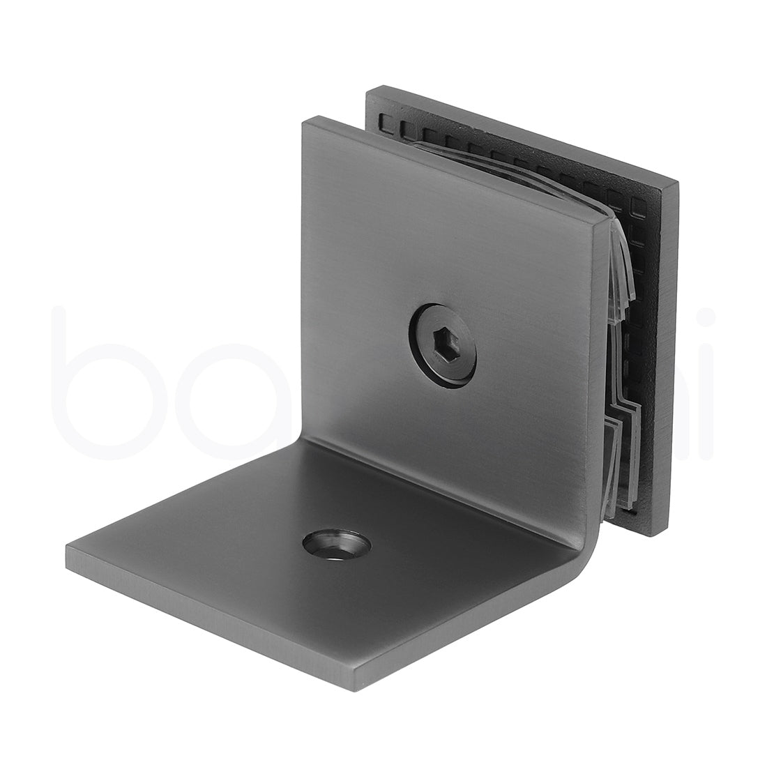 Baiachi 1200mm Curved Fixed Panel Shower Screen Gun Metal