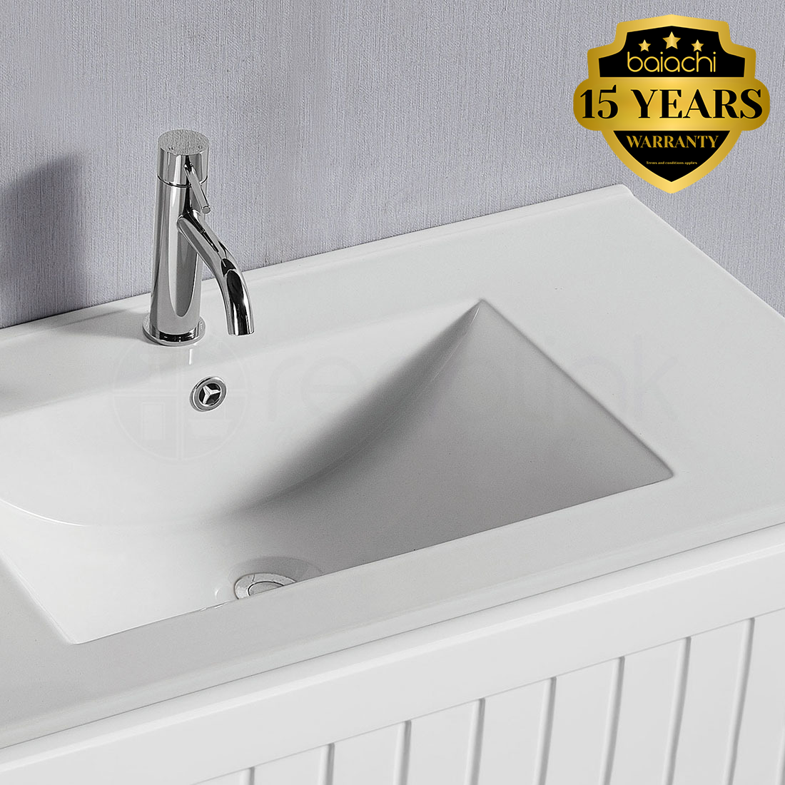 Hampton Plywood 1200mm Wall Hung Bathroom Vanity Ceramic Basin