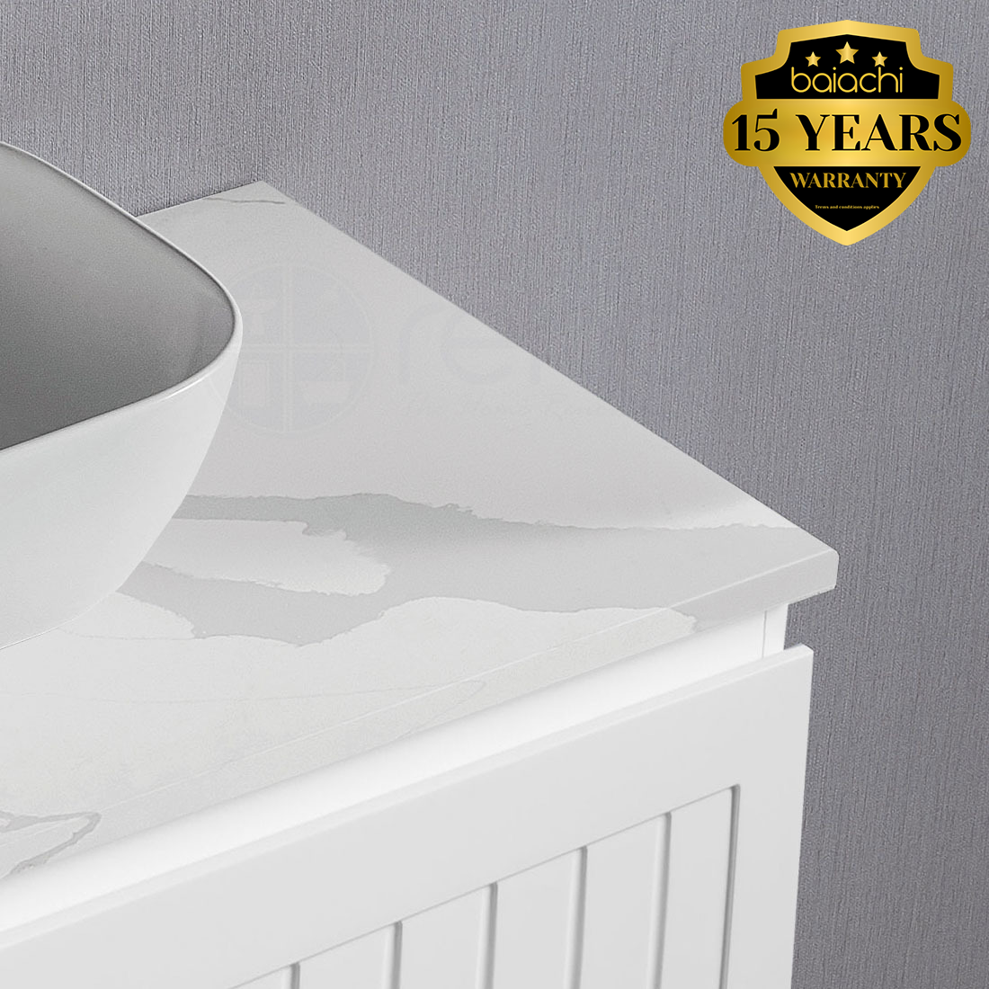 Hampton Plywood 900mm Wall Hung Bathroom Vanity Calacatta Stone