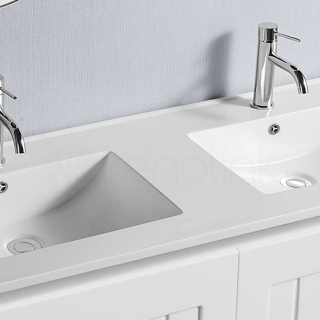 Hampton 1500mm PVC Wall Hung Bathroom Vanity 150ED Double Poly Marble Basin