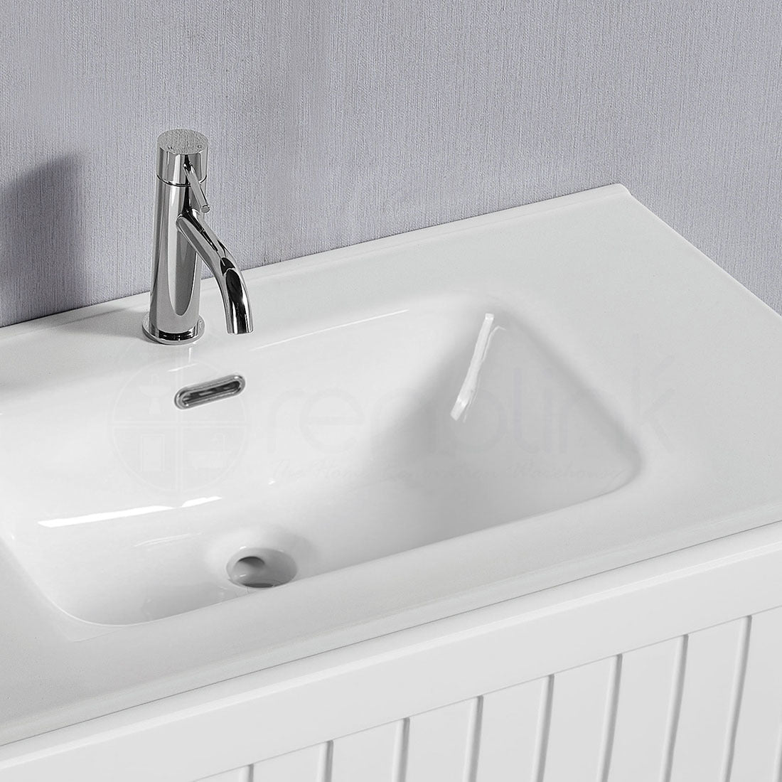 Hampton 600mm PVC Wall Hung Bathroom Vanity Ceramic Basin