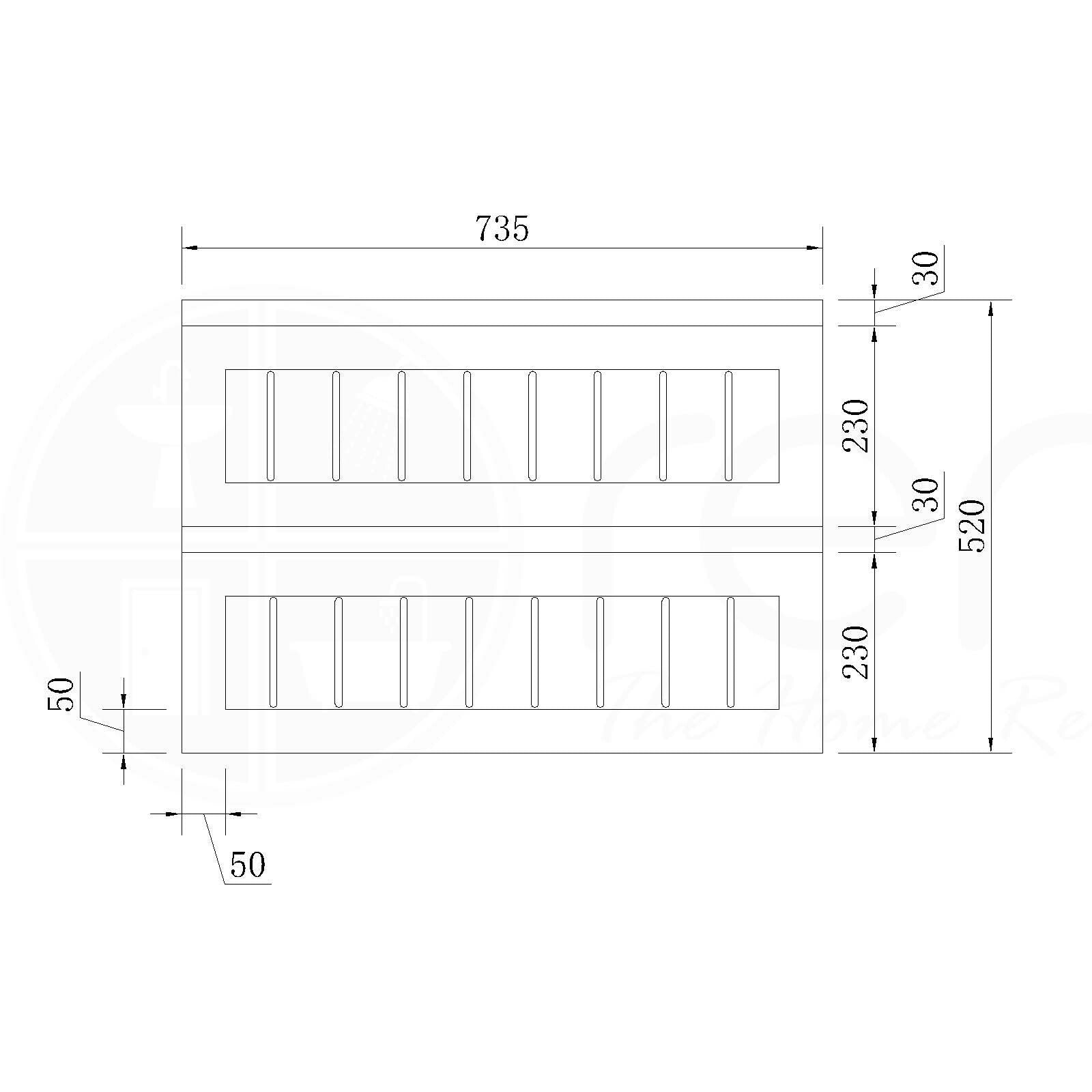 Hampton 750mm PVC Wall Hung Bathroom Vanity Ceramic Basin
