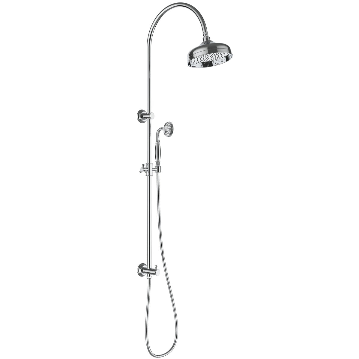 Ikon Clasico Round Multi Function Shower Combo Chrome