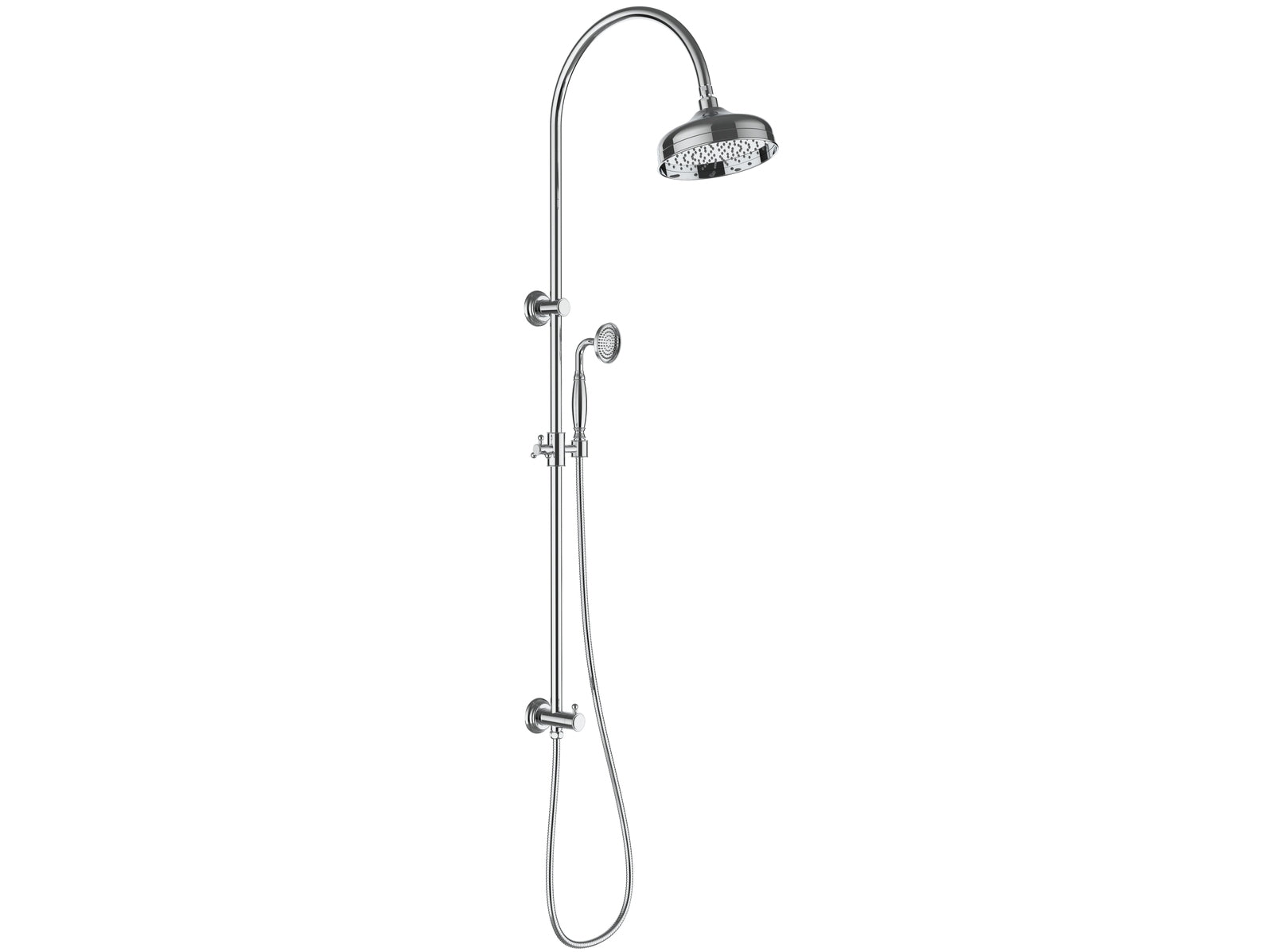Ikon Clasico Round Multi Function Shower Combo Chrome