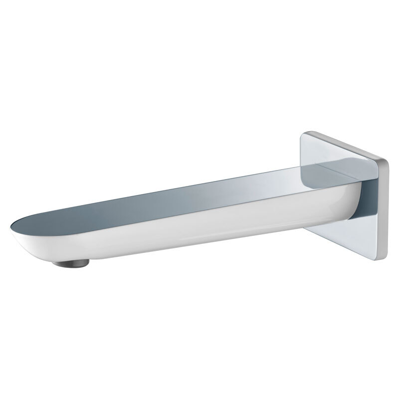 Ikon Kara Bath Spout Chrome & White