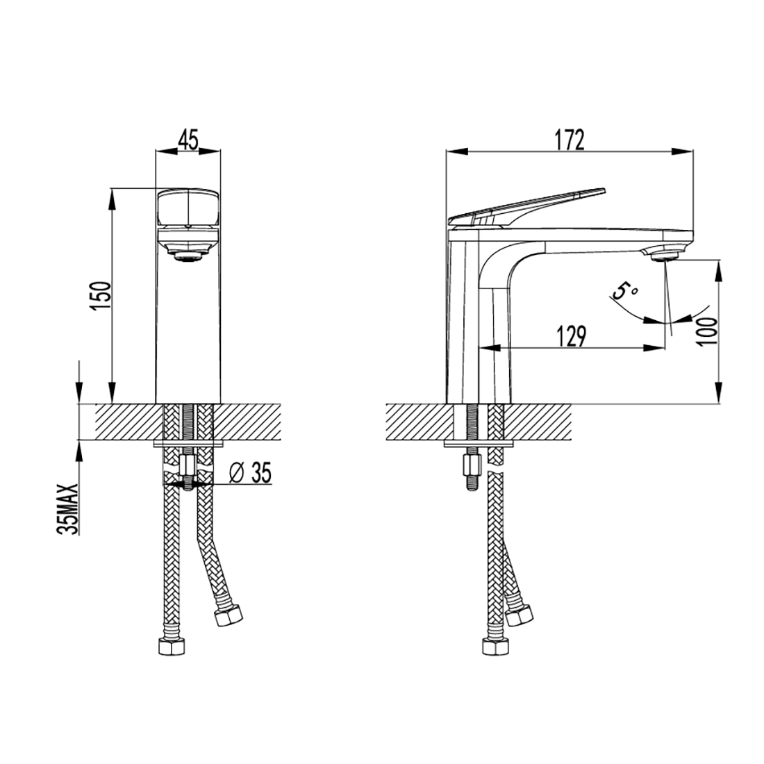 Sulu II Basin Mixer Chrome