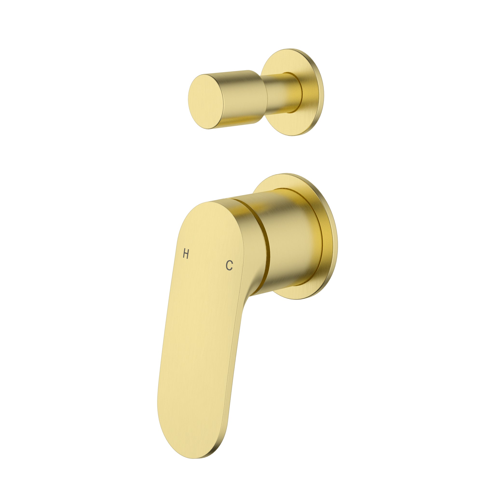 Sulu II Wall Mixer With Diverter Brushed Gold