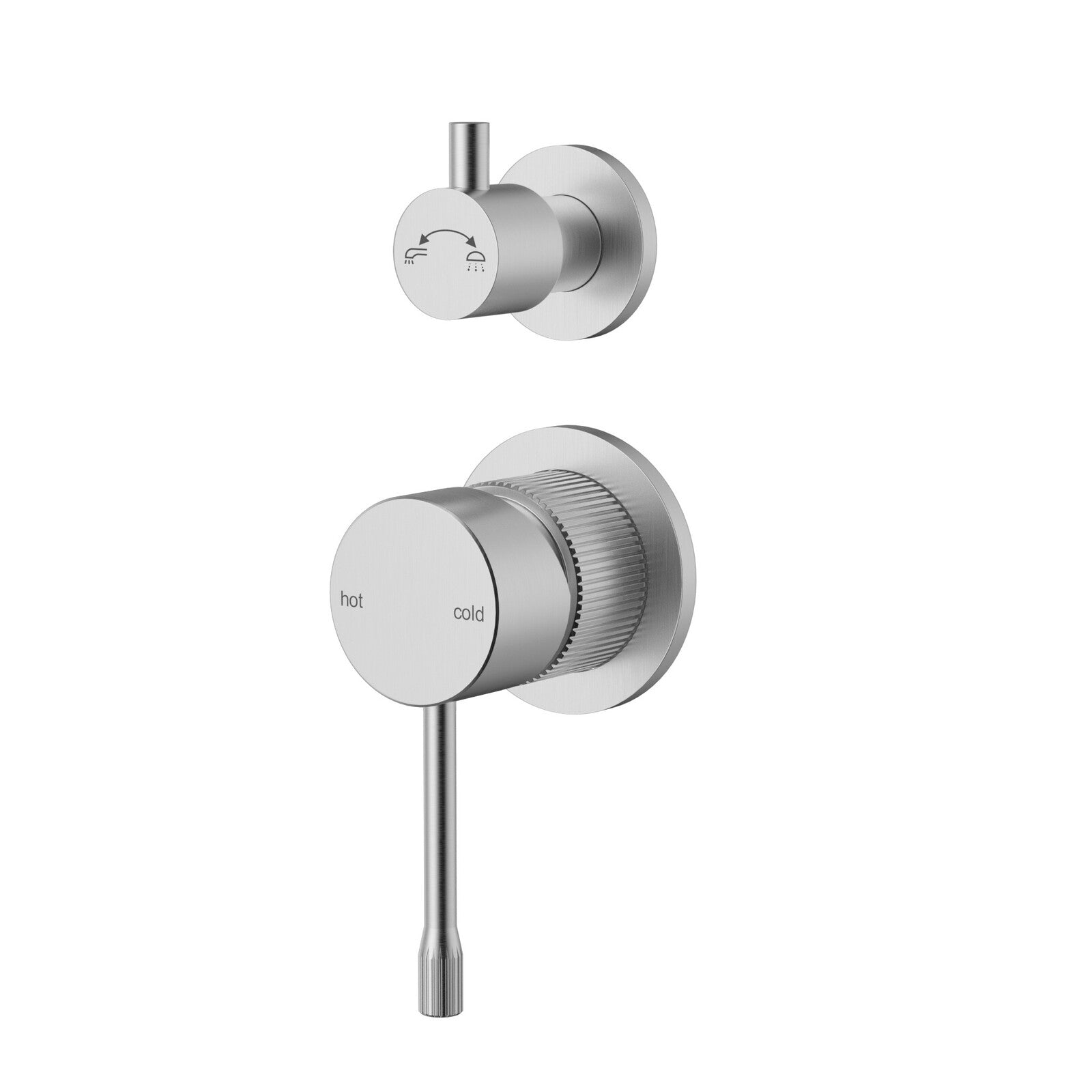 Ikon Linie Wall Diverter Mixer Brushed Nickel