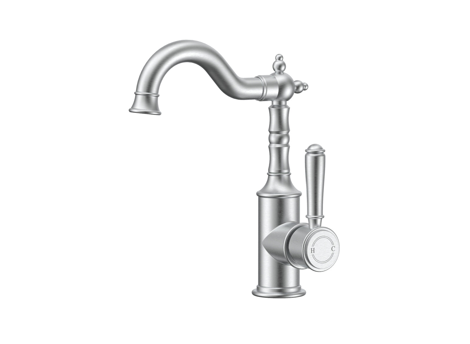 Ikon Clasico Basin Mixer Brushed Nickel