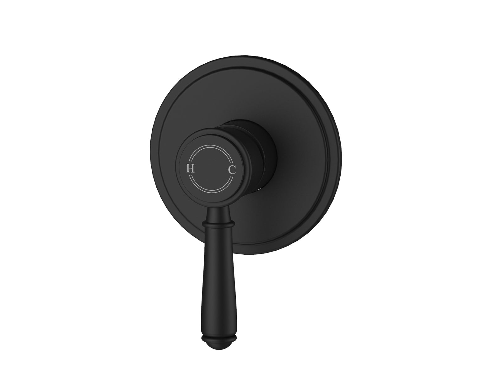 Ikon Clasico Wall Mixer Matte Black