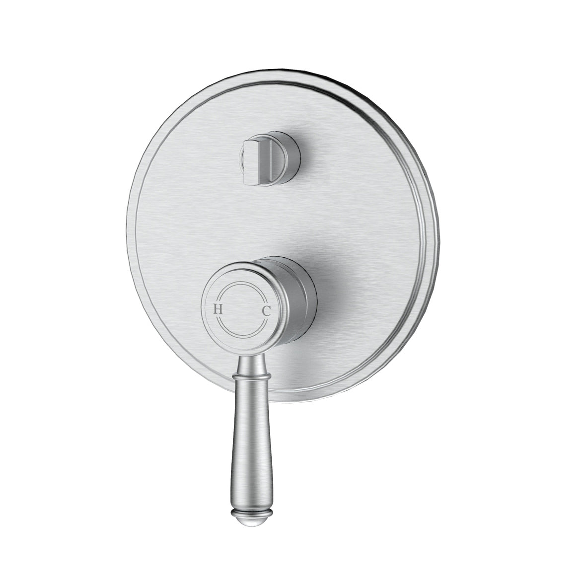 Ikon Clasico Wall Mixer With Diverter Brushed Nickel