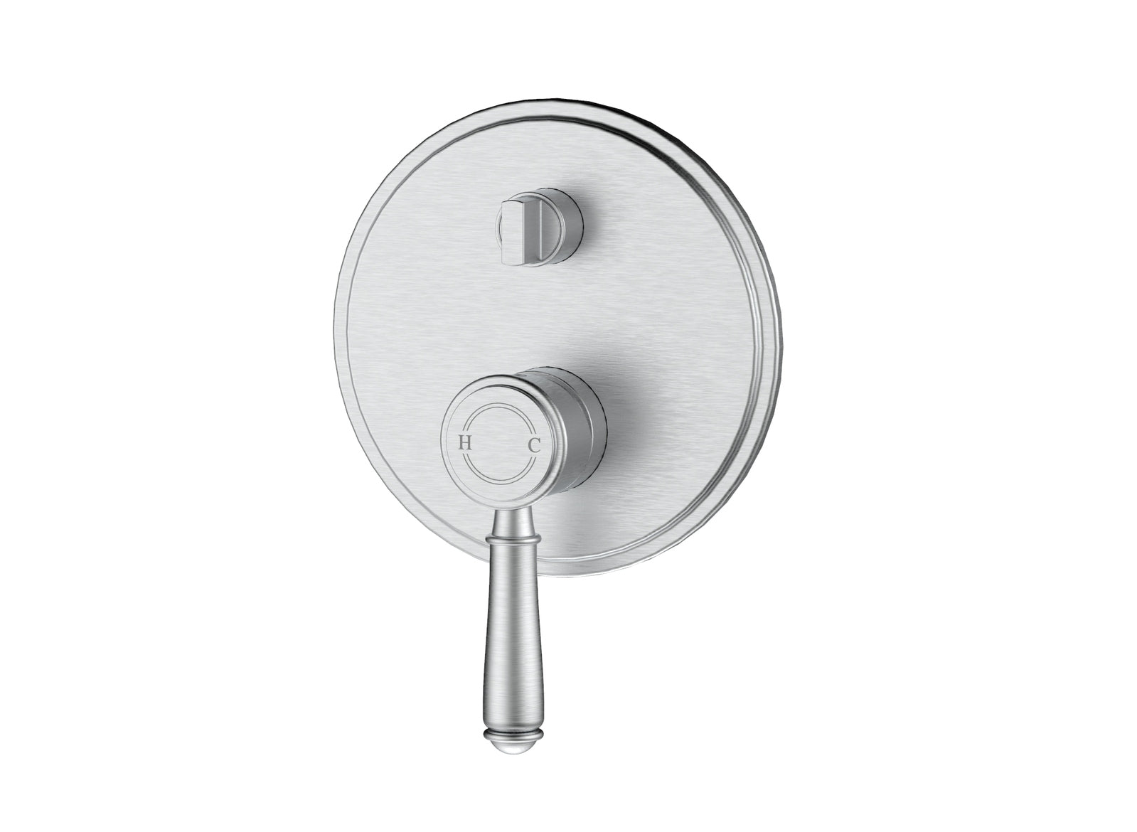 Ikon Clasico Wall Mixer With Diverter Brushed Nickel