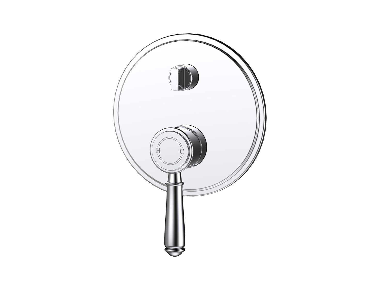 Ikon Clasico Wall Mixer With Diverter Chrome