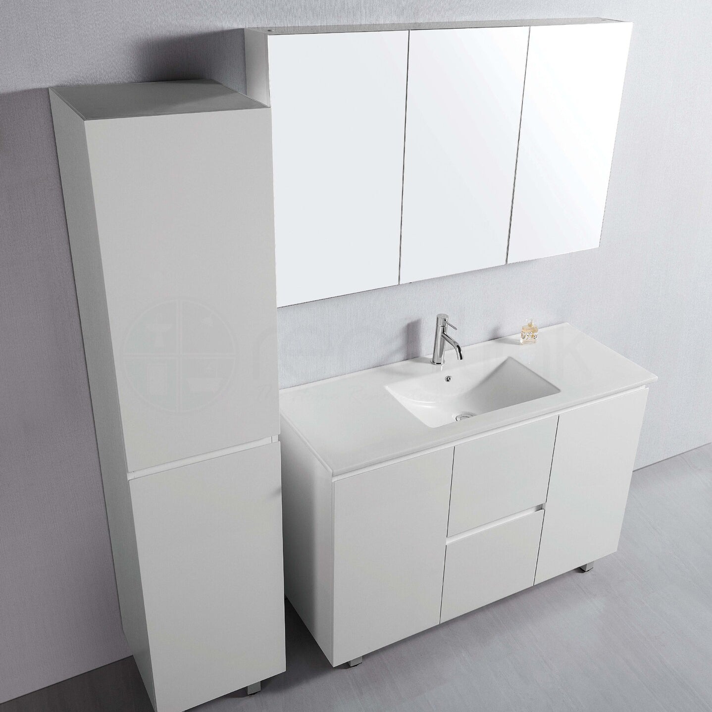 Ivana 1200mm PVC Water Proof Bathroom Vanity White Quartz Stone