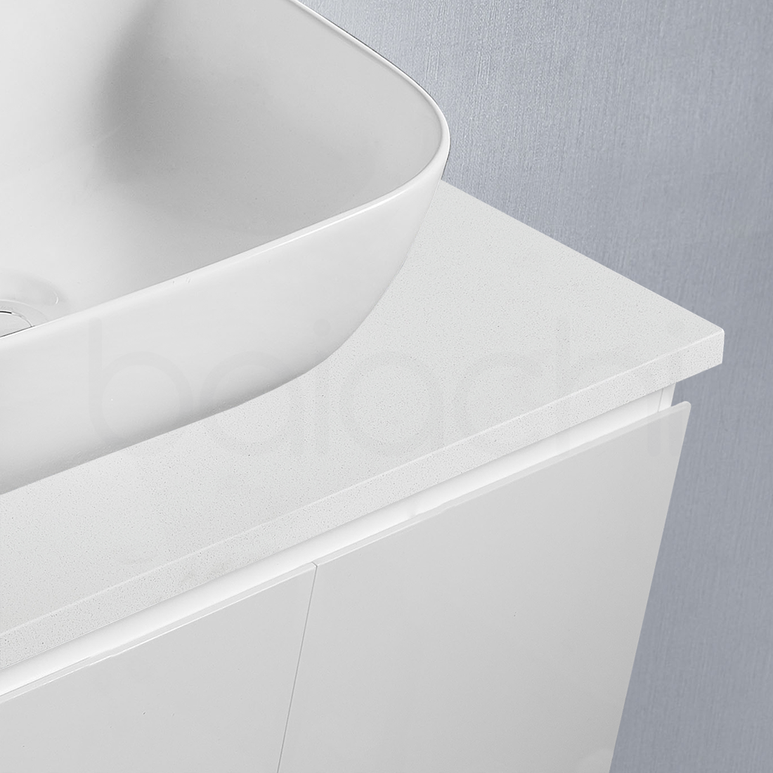 Ivana 600mm PVC Water Proof Bathroom Vanity White Quartz Stone