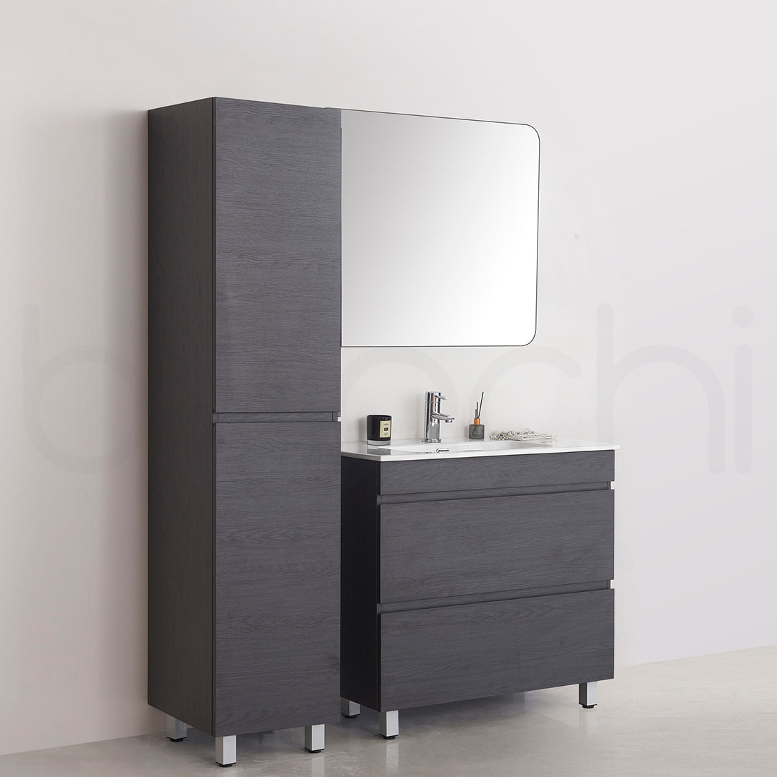 Vellena 900mm Plywood Empire Oak Bathroom Vanity Cabinet