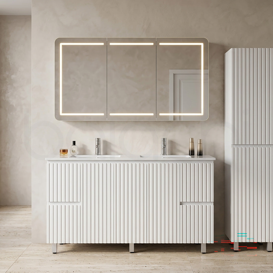 Baiachi 1500x750 Round Edge LED Mirror Cabinet
