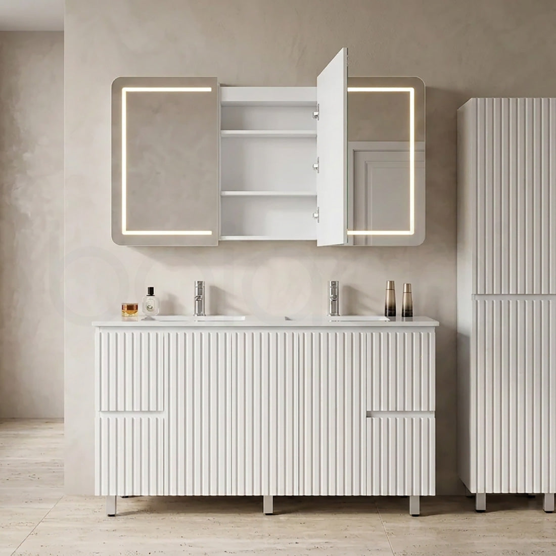 Baiachi 1500x750 Round Edge LED Mirror Cabinet