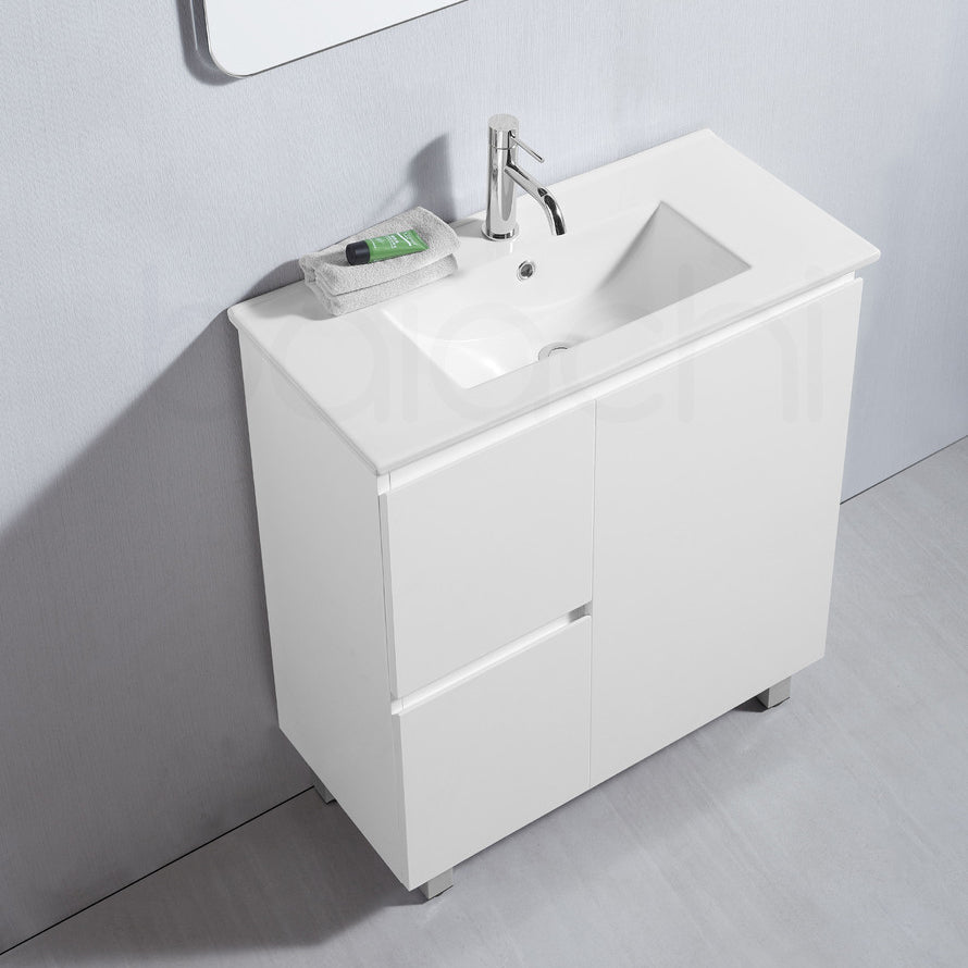 Lucena 750mm Slim Left Drawer PVC Water Proof Bathroom Vanity Cabinet