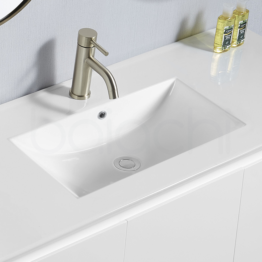 Lucena 750mm Slim PVC Water Proof Wall Hung Bathroom Vanity Right Drawers Ceramic Basin