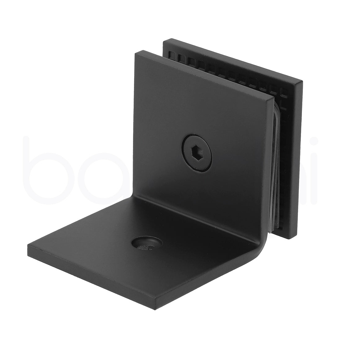 Baiachi 1000mm Curved Fixed Panel Shower Screen Matte Black