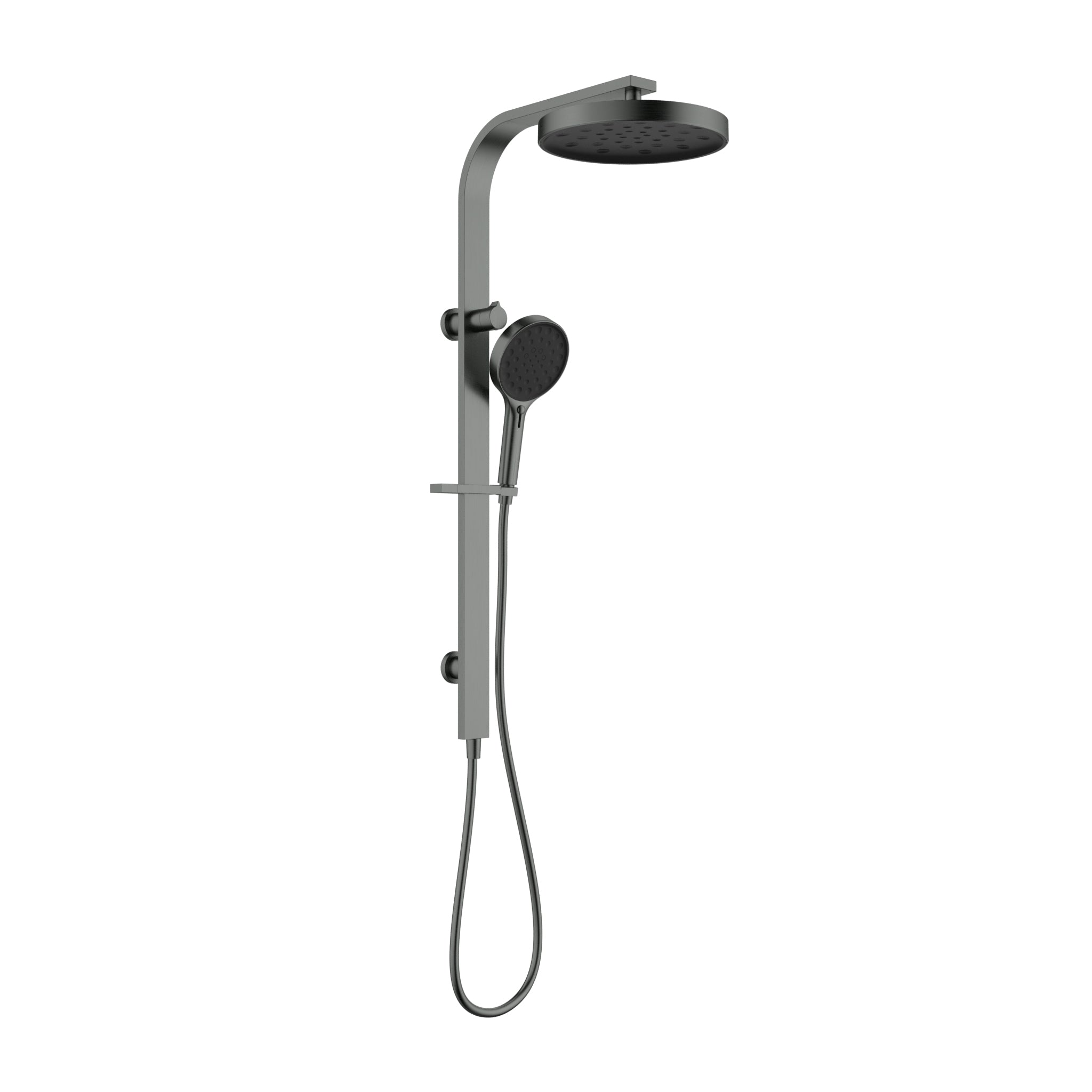 Sulu II Round Multi Function Shower Set Gun Metal