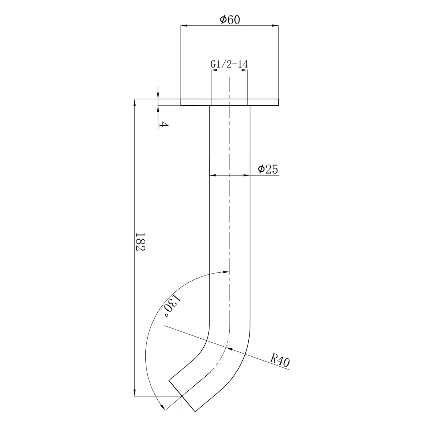 Otus Slimline SS304 Spout Chrome