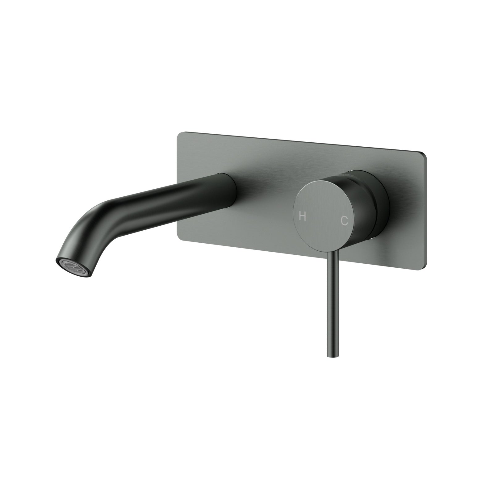 Otus Slimline SS Wall Basin Mixer Gun Metal