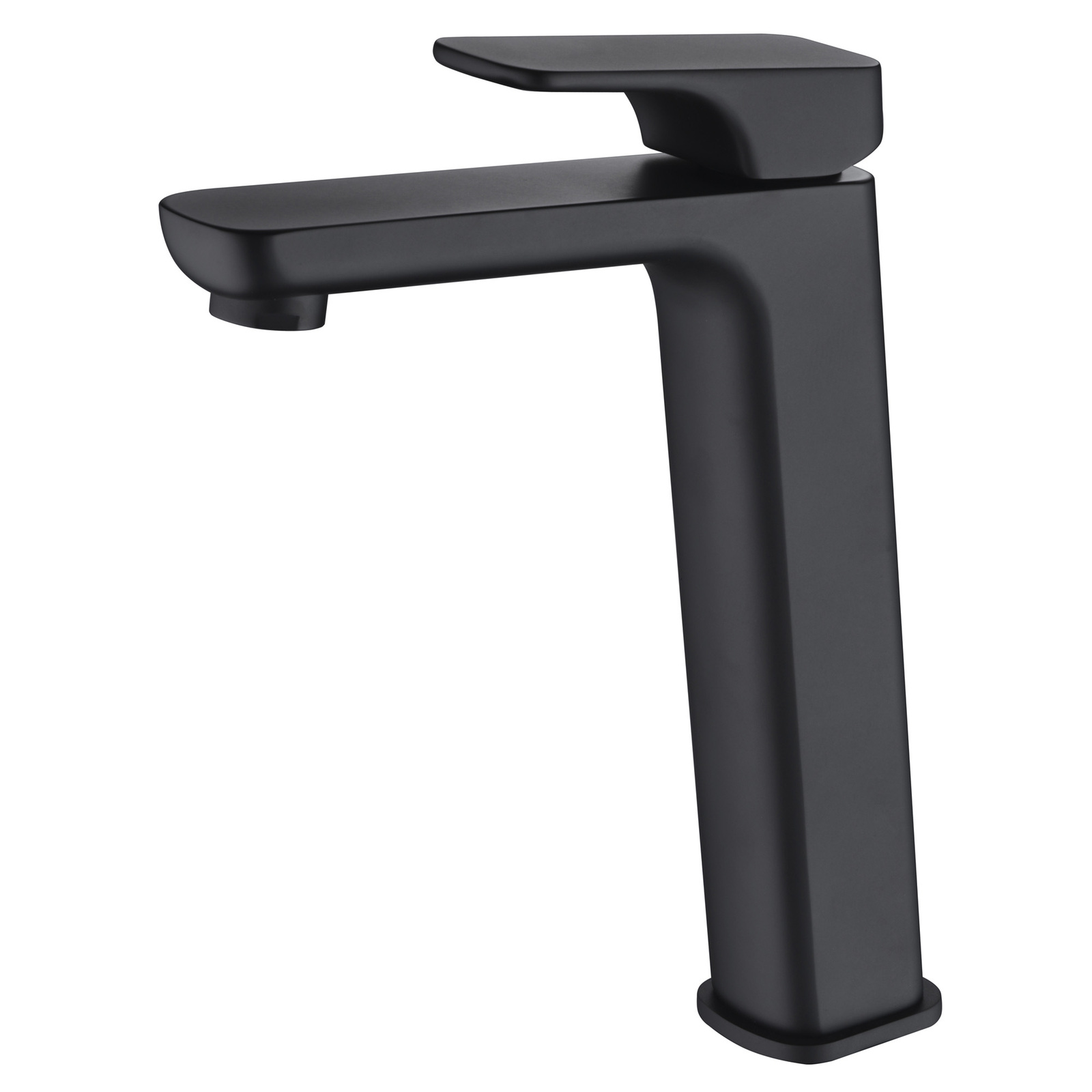 Eden Soft Square High Rise Basin Mixer Matte Black