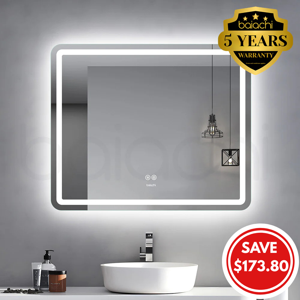 Baiachi 900x750 LED Rectangle Frameless Mirror