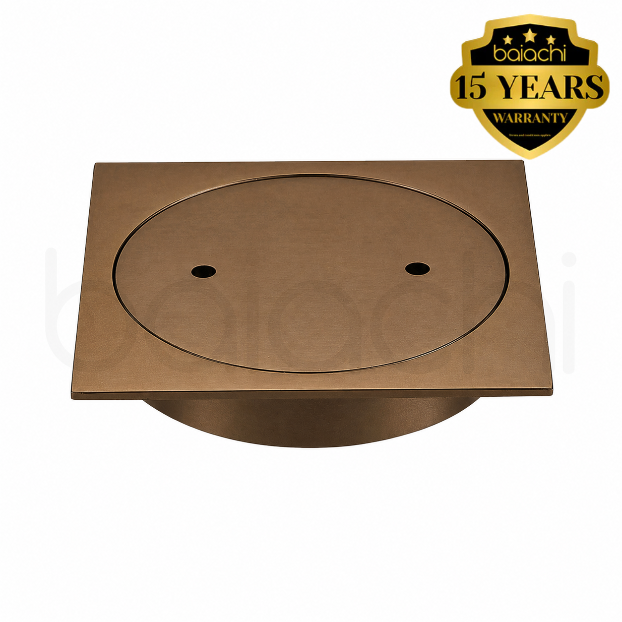 Baiachi Bathroom 100mm Clear Out Floor Waste Brushed Copper