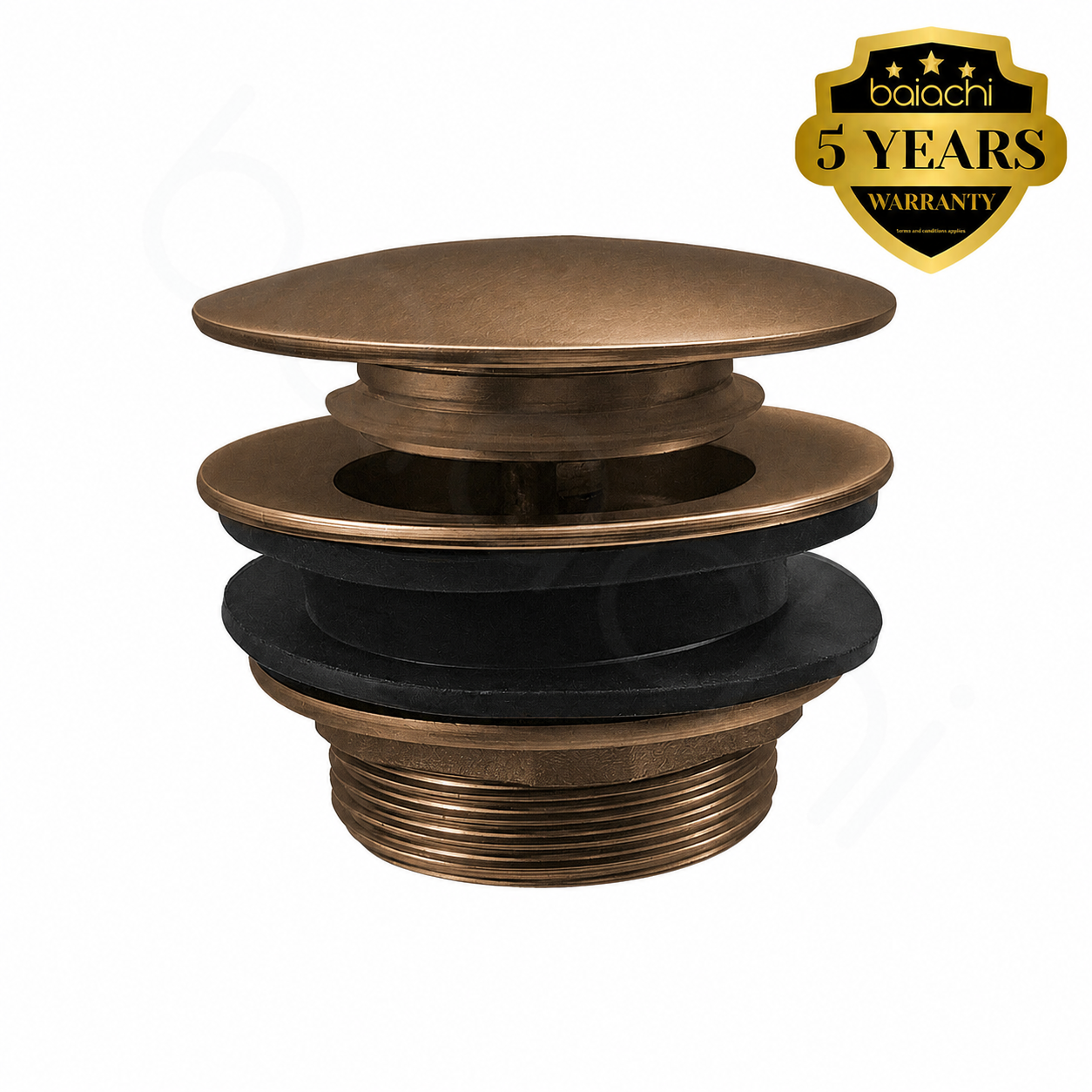 Baiachi Dome Pop Up Bath Waste Brushed Copper