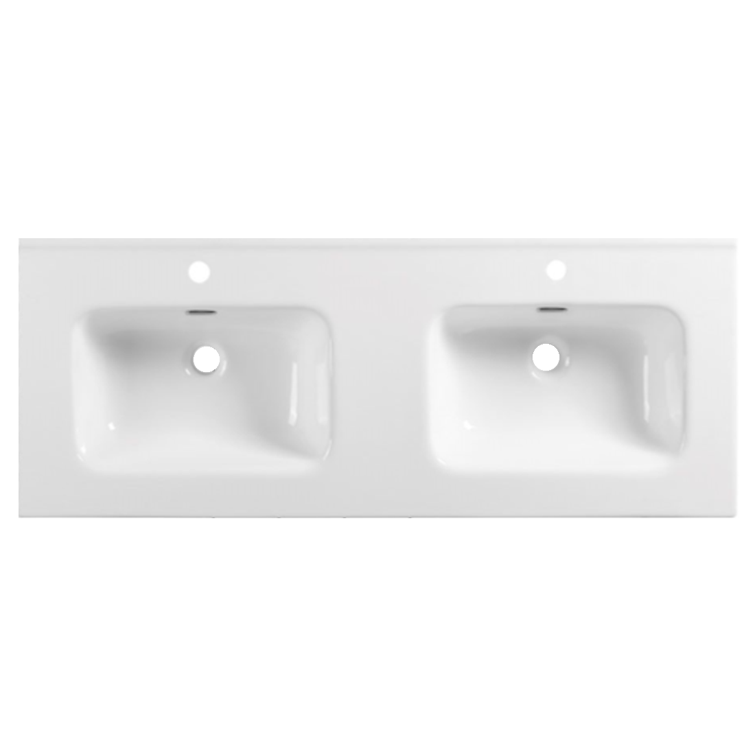 Vellena 1200mm Plywood Empire Oak Wall Hung Bathroom Vanity Double Ceramic Basin