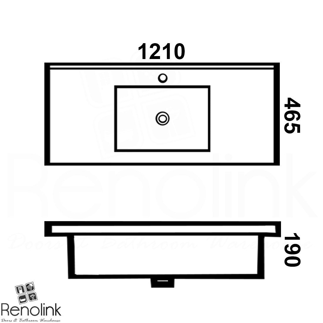 Vellena 1200mm PVC Water Proof Wall Hung Bathroom Vanity Ceramic Basin