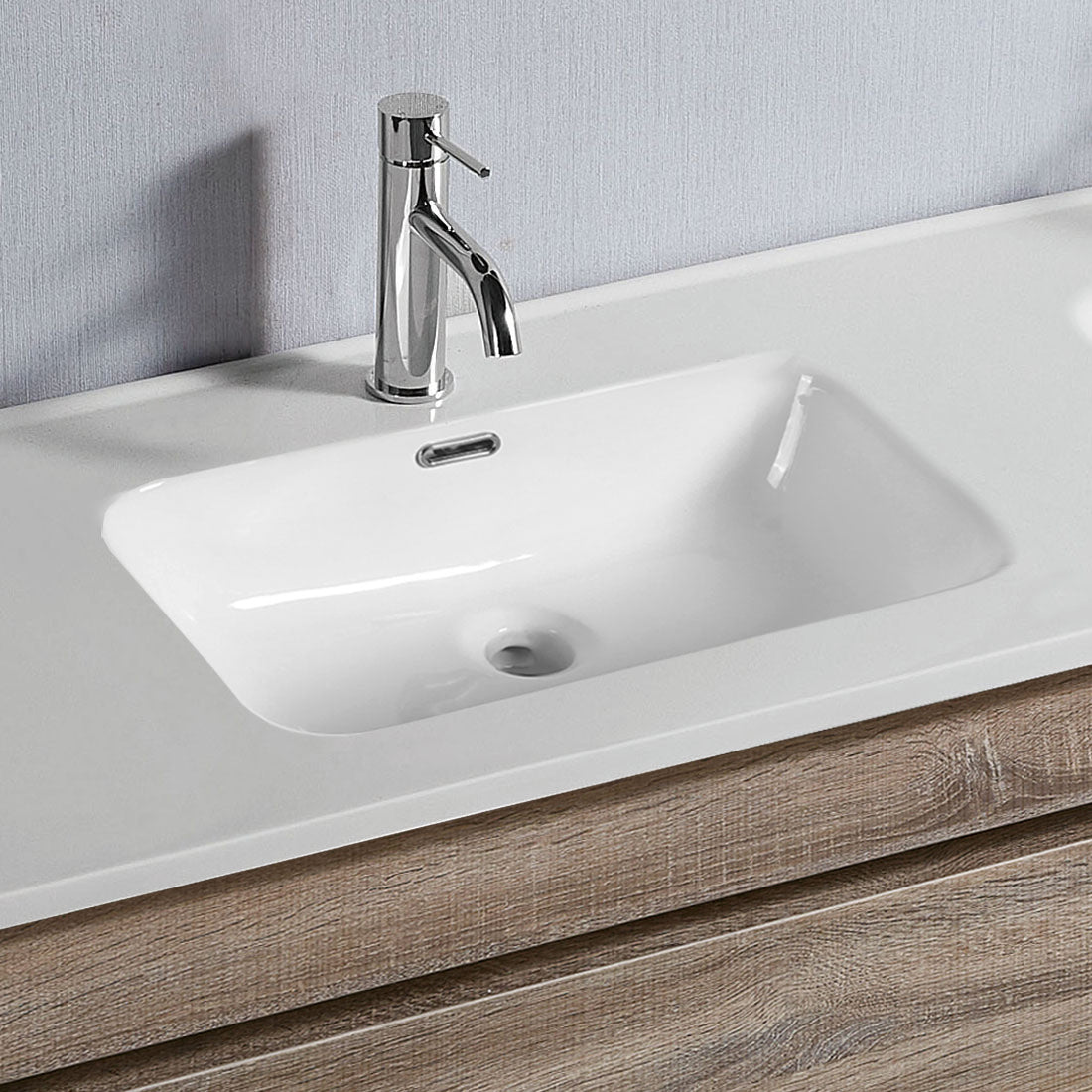 Vellena 1200mm PVC Water Proof Wash White Wall Hung Bathroom Vanity Ceramic Basin