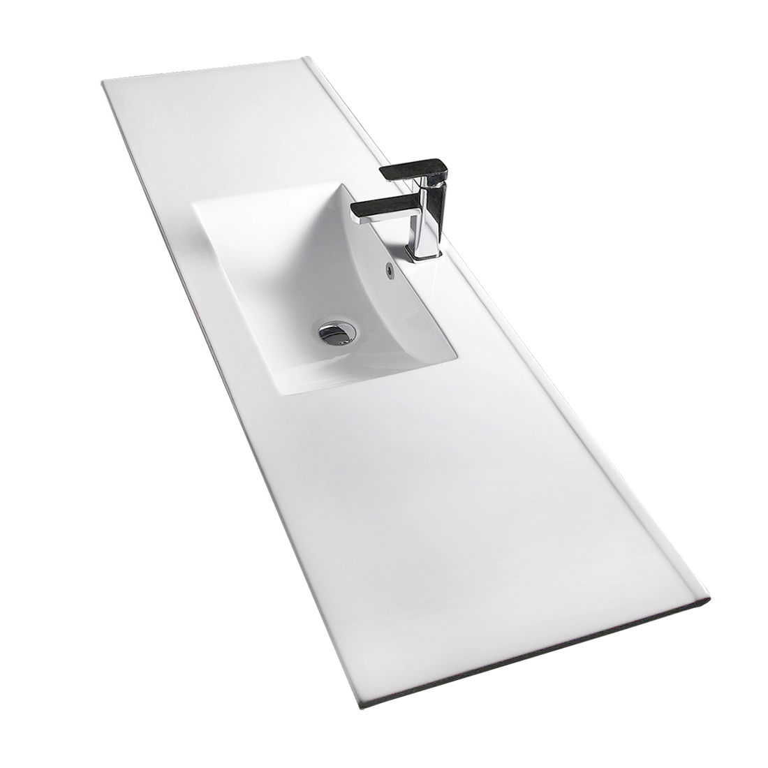 Vellena 1500mm PVC Water Proof Matte White Wall Hung Bathroom Vanity Poly Marble Basin
