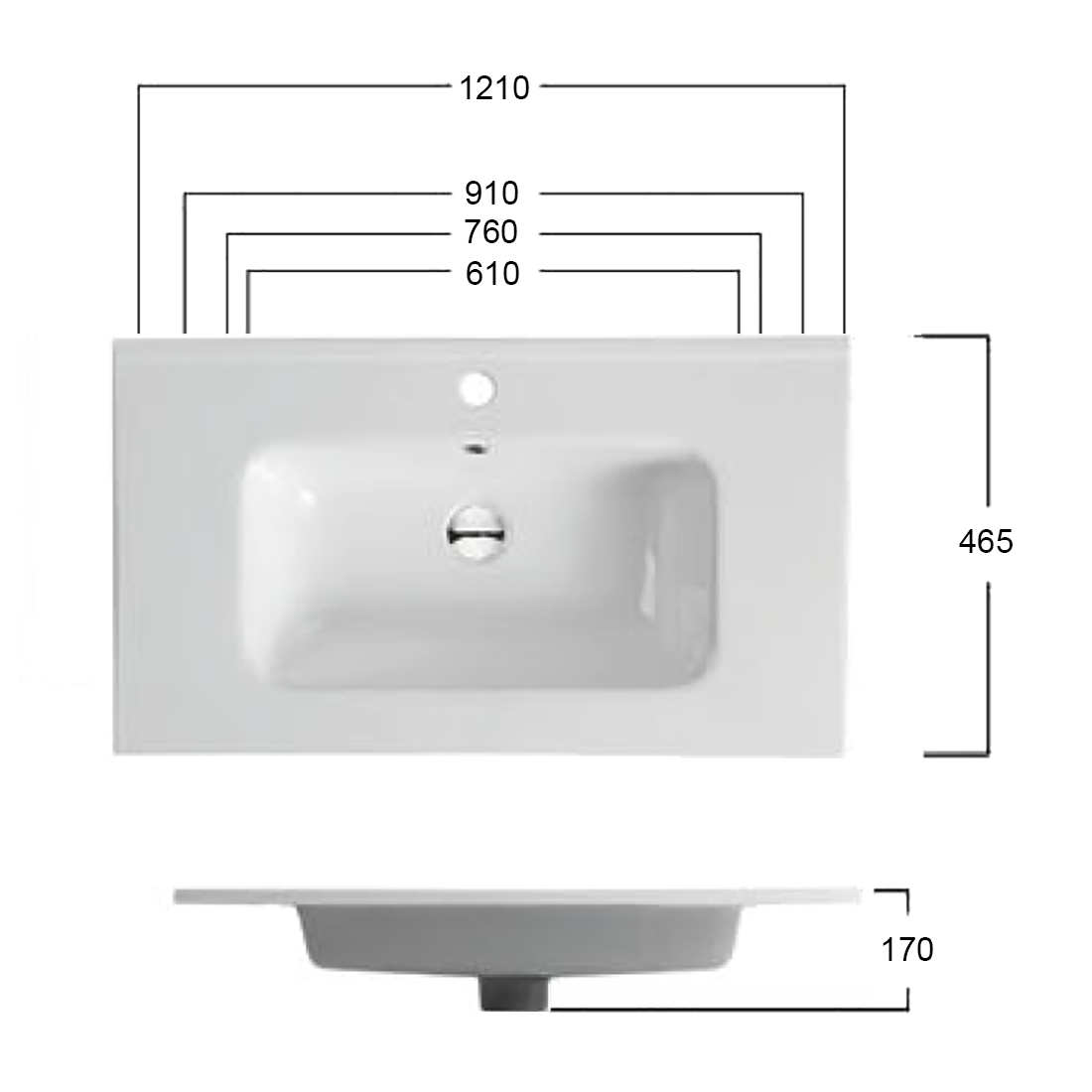 Vellena Plywood 900mm Bathroom Vanity Ceramic Basin
