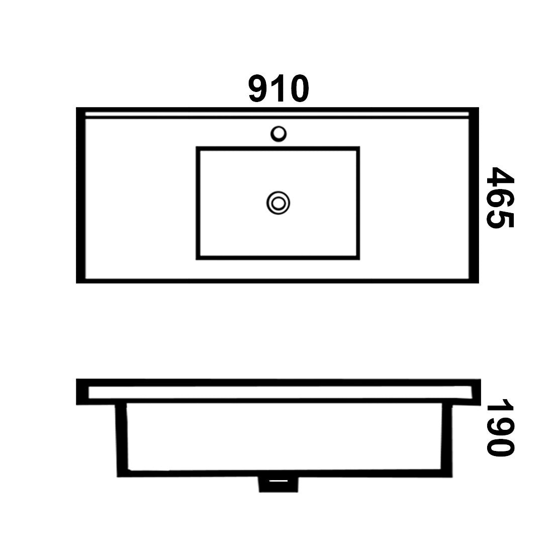 Vellena Plywood 900mm Wall Hung Empire Oak Bathroom Vanity Ceramic Basin