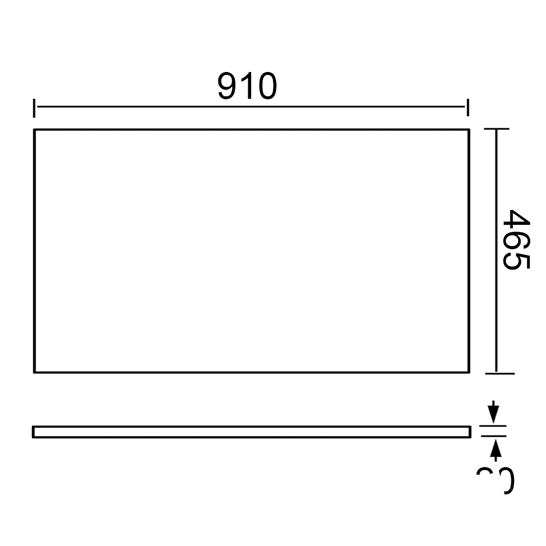 White Quartz Stone Top 910mm