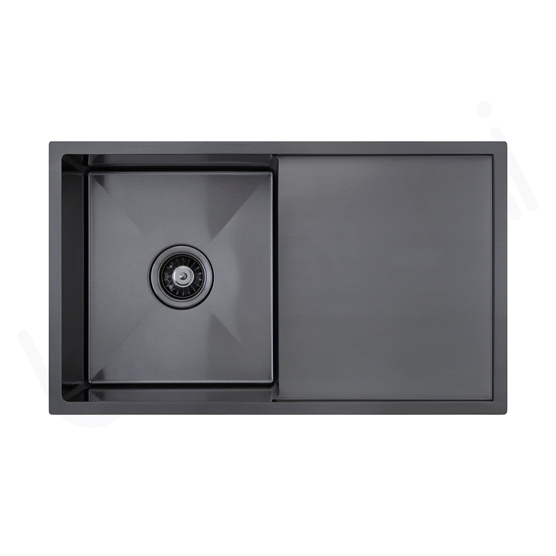 740X440mm Handmade Laundry Kitchen Sink Top/Under Mount Gun Metal