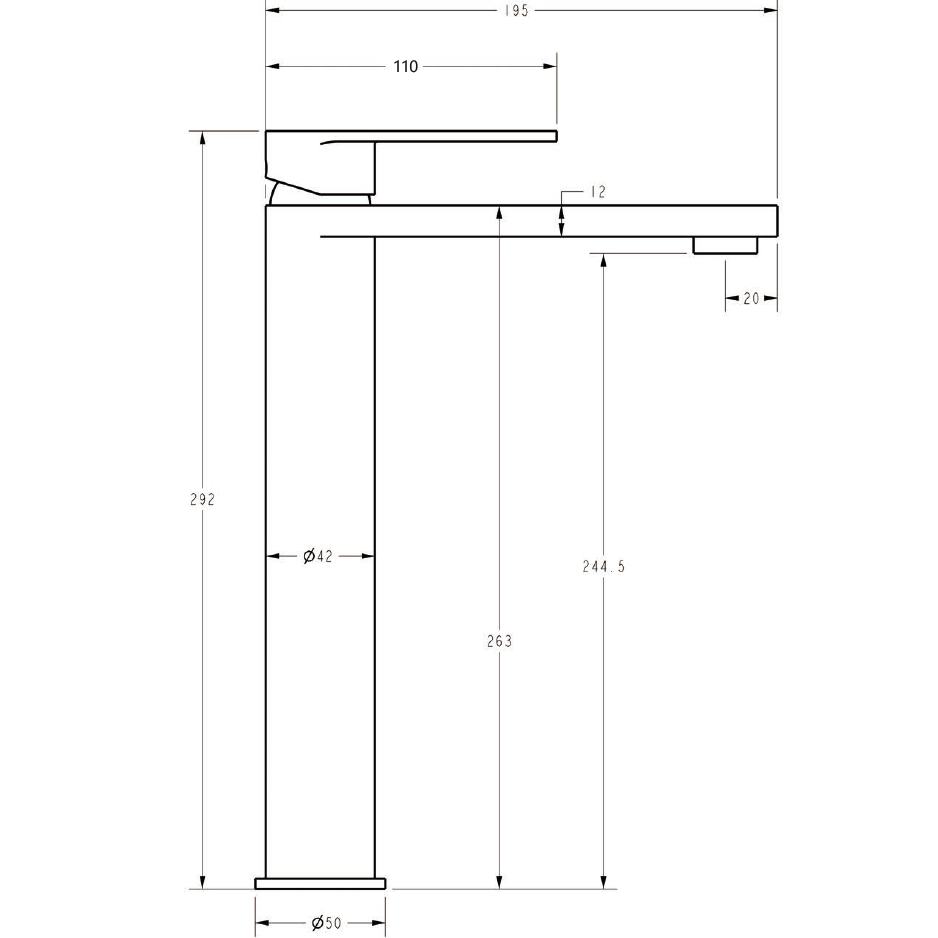 Sora SS Highrise Basin Mixer Chrome