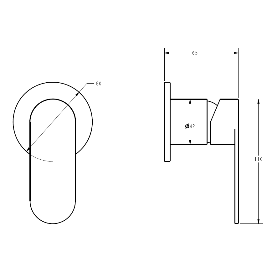 Sora SS Wall Mixer Gun Metal