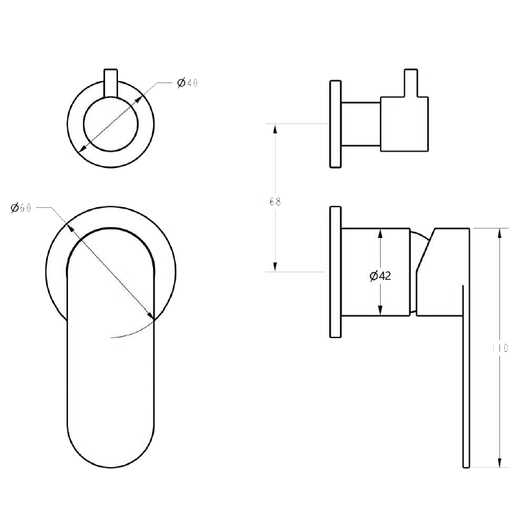 Sora SS Wall Mixer With Diverter Stainless Steel