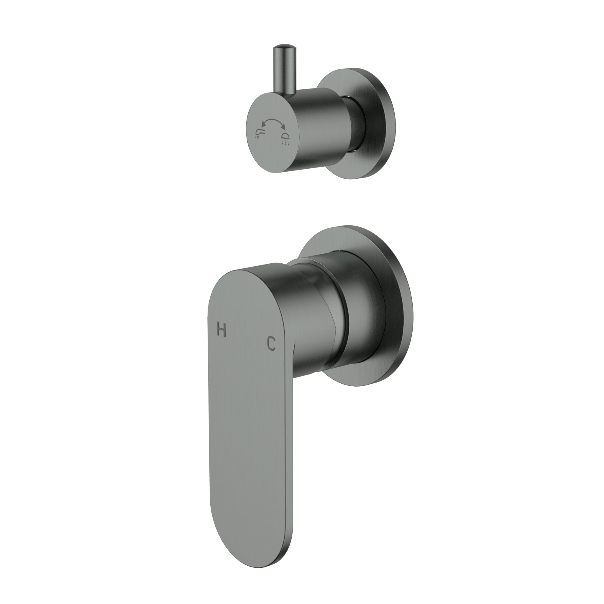 Sora SS Wall Mixer With Diverter Gun Metal