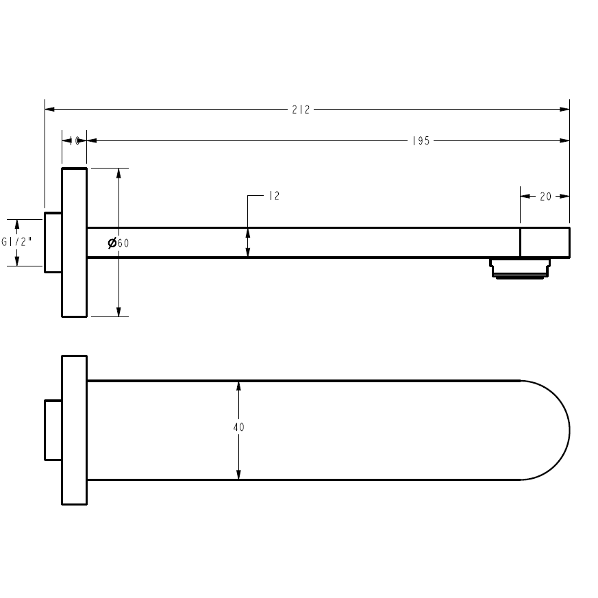 Sora SS Bath Spout Chrome