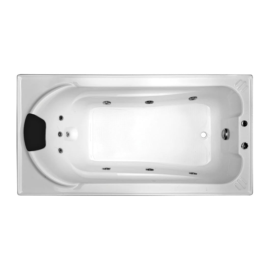 Montillo 1670mm 10 Jets Drop-in Spa Bath Electronic Touch Pad