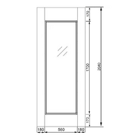 920X2040X40mm Entrance Solid Timber Veneer External Front Entry Door Glass 031